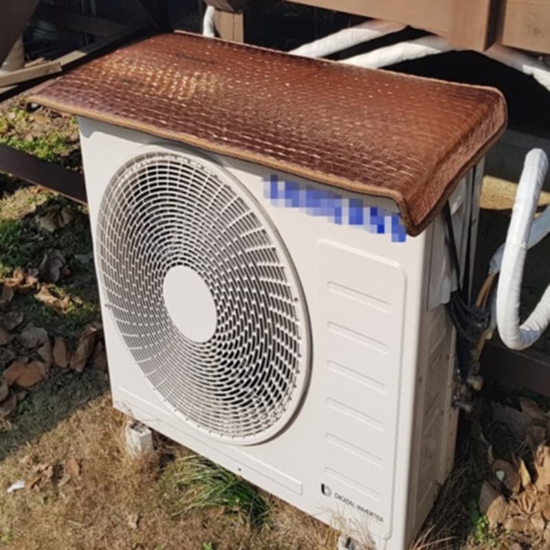 주식회사 태화론 태화론 에어컨 실외기 절전커버, 브라운, 1개