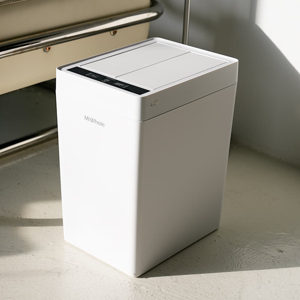 주식회사 디뷰코리아 미홀 스마트 휴지통, MH-DB2 Eco, 화이트, 17L, 1개
