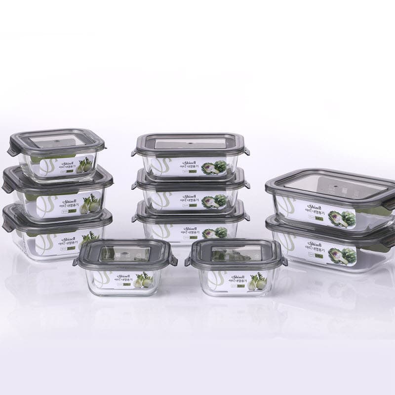 비즈라인 쉬젤 아티 내열유리 혼합 10종 세트, 320ml 3개 + 400ml 3개 + 520ml 2개 + 640ml 2개, 1세트