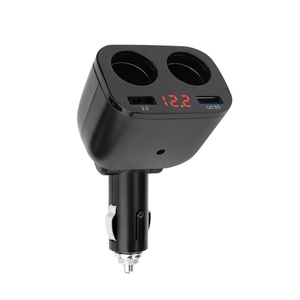 올데이영 메이텍 QC3.0 USB 차량용 충전기 MT-AT012, 블랙, 2포트, 2구