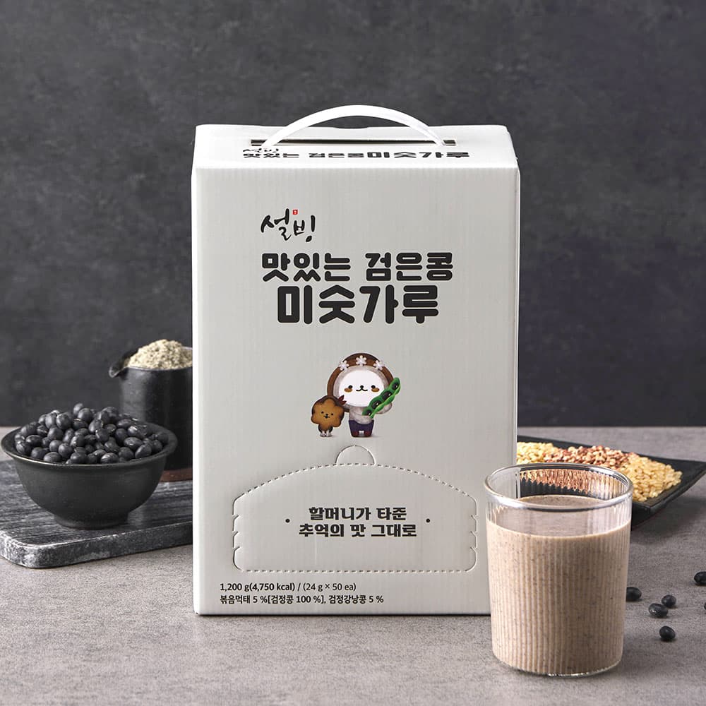 엄마의 별점 설빙 맛있는 검은콩 미숫가루, 24g, 50개입, 1박스