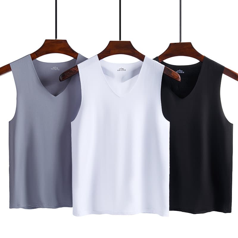 코리본 남성 쿨링 심리스 브이넥 나시, 3종, 3XL , 1세트