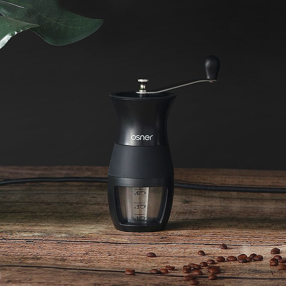 주식회사 브라더리테일 오스너 원두커피 수동 그라인더, 블랙, 120ml, 1개