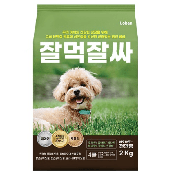 룩컨슈머(Look consumer) 잘먹잘싸 강아지 사료, 2kg, 1개