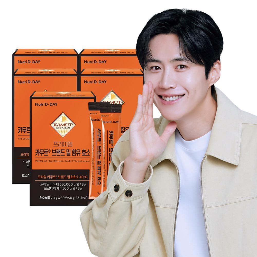 주식회사 더베이글 뉴트리디데이 프리미엄 카무트 브랜드 밀 함유 효소, 3g, 30포, 5개