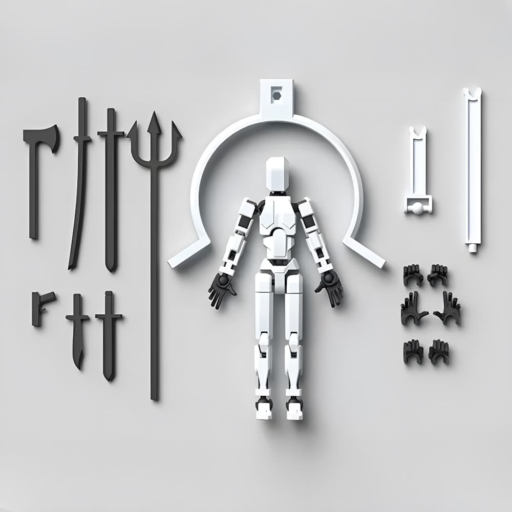 Objet-C DIY 관절 액션 피규어 WL13, 화이트, 1개