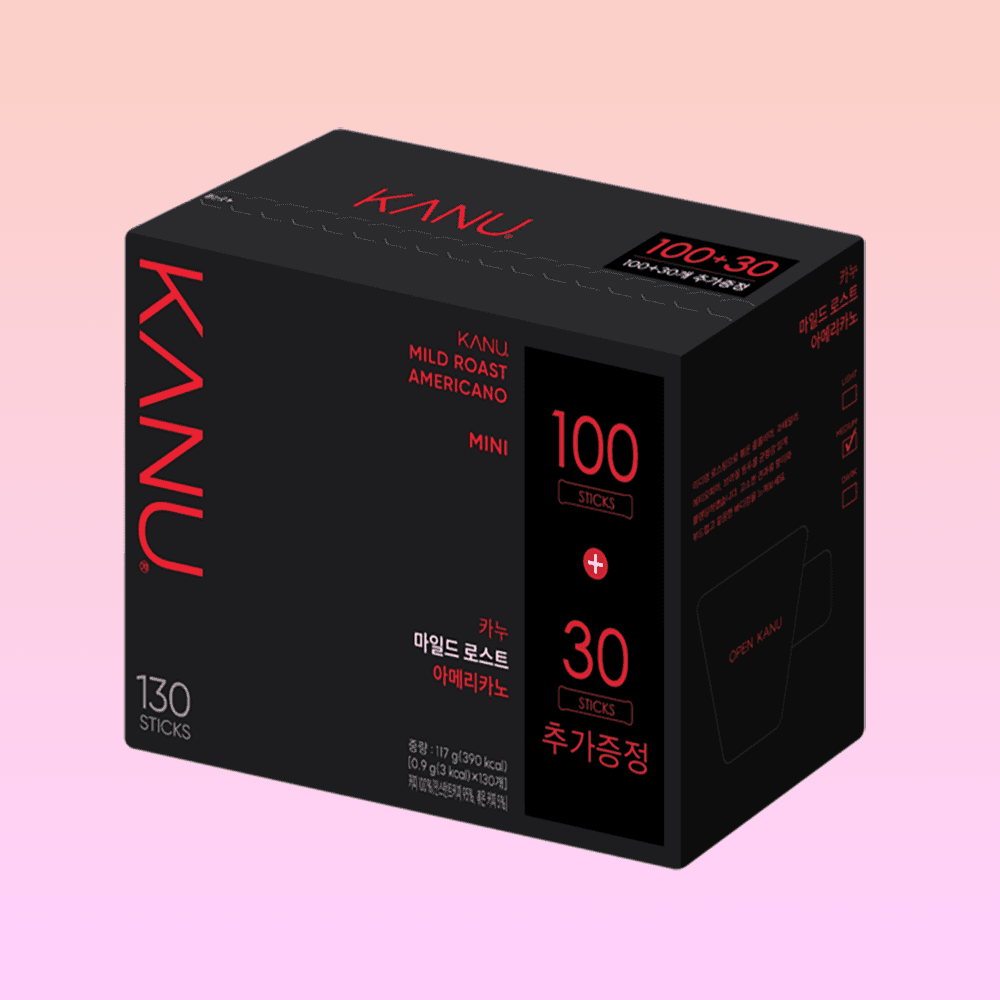 주식회사공단유통 동서식품 카누 미니 마일드로스트 아메리카노, 0.9g, 130개, 1개
