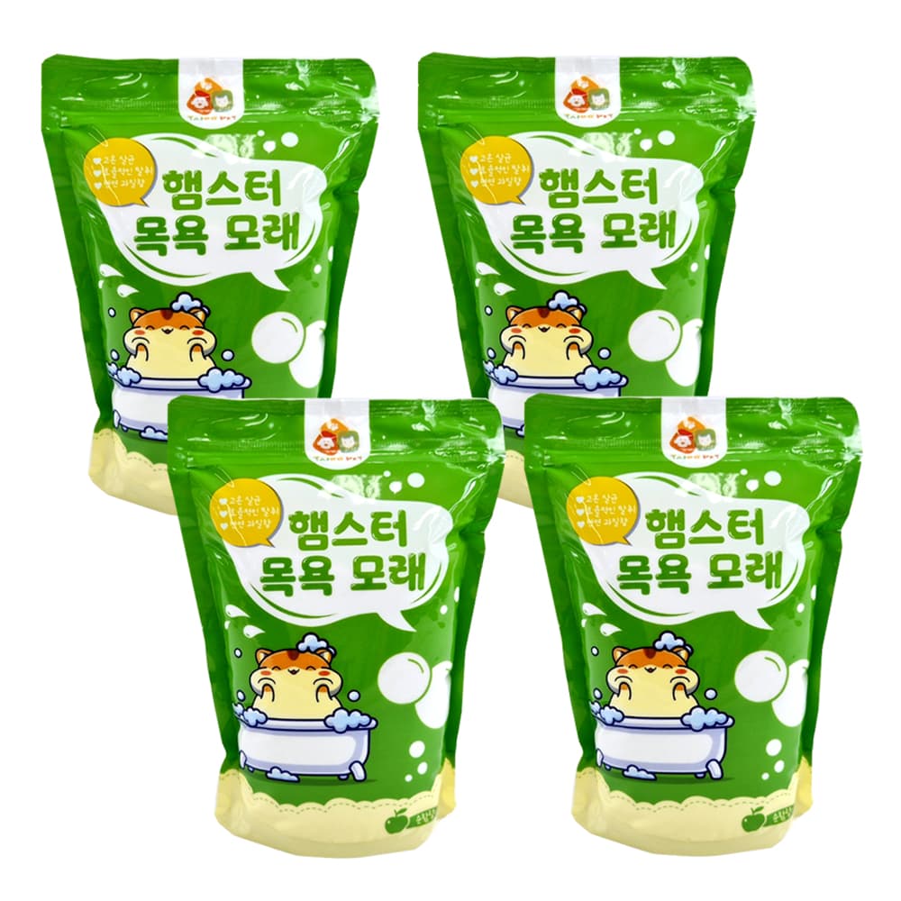 애니몰파크 애니몰 햄스터 목욕모래, 1kg, 4개