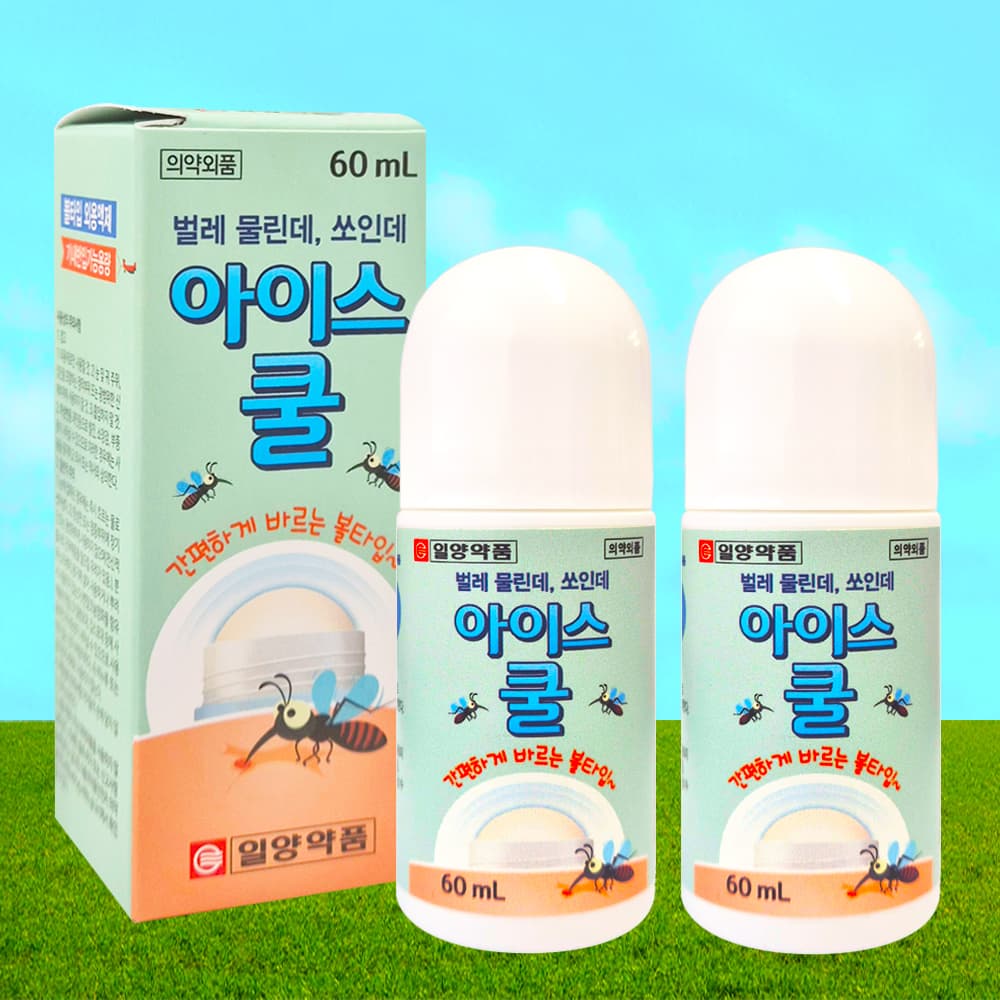 주식회사 알렙코리아 일양약품 아이스쿨 벌레 물린데 바르는 소독약, 60ml, 2개