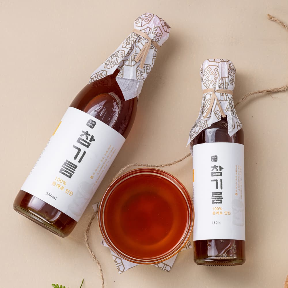 주식회사 푸드앳홈 저온압착 참기름 통참깨 100프로, 350ml, 1개