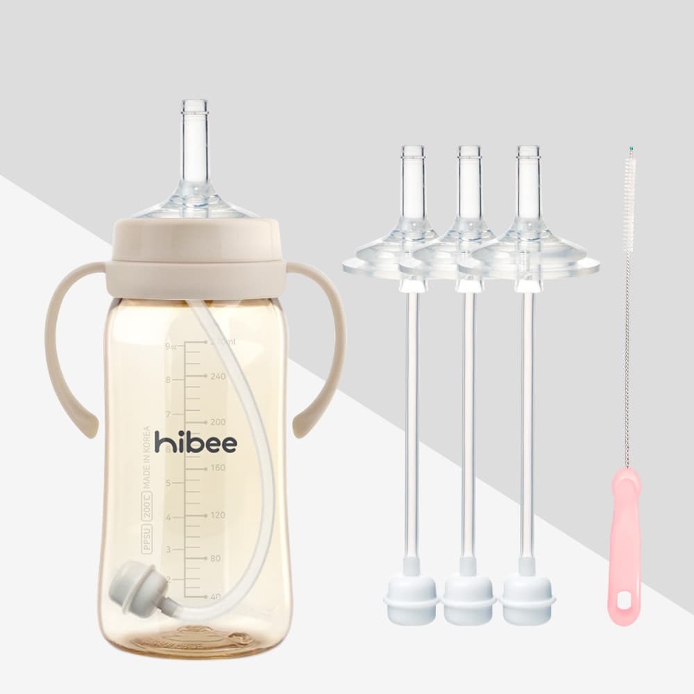 주식회사 하이비코리아 하이비 2단계 추달린 젖병빨대, 투명, 50ml, 3개