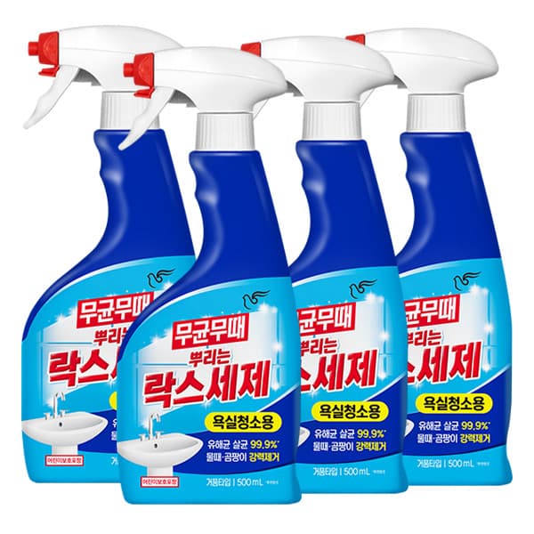샵피온 (주) 피죤 무균무때 락스욕실, 500ml 4개