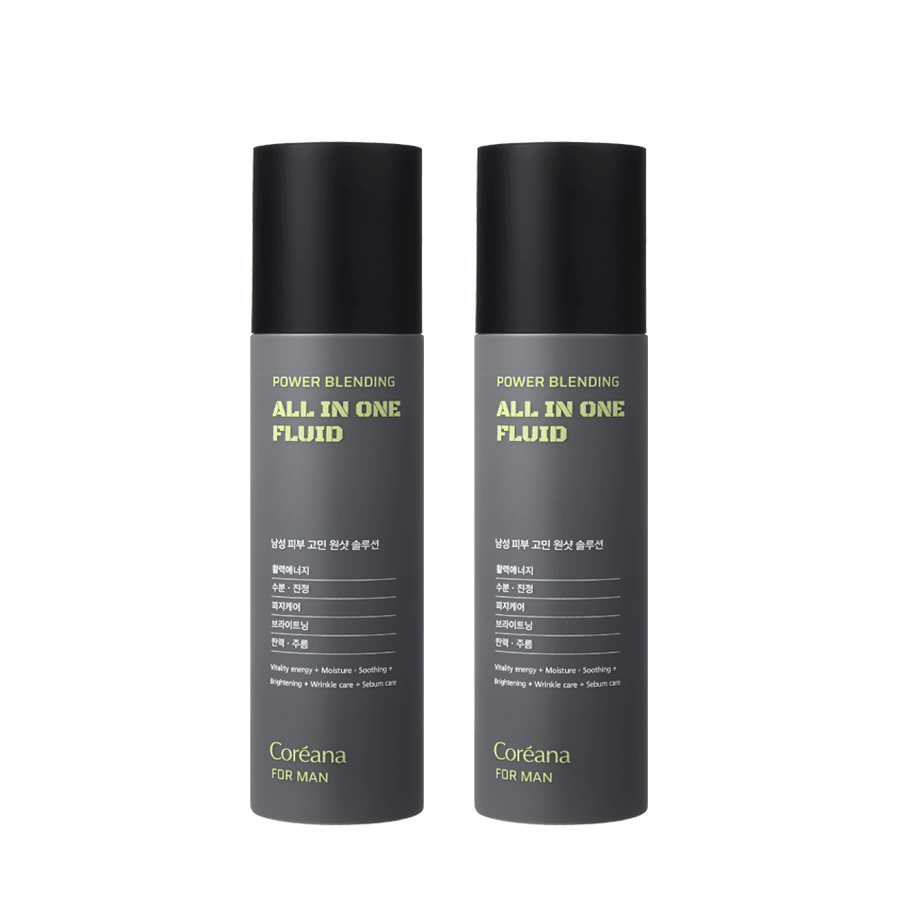 주식회사 이담코스메틱스 코리아나 포맨 파워 올인원 플루이드, 150ml, 2개