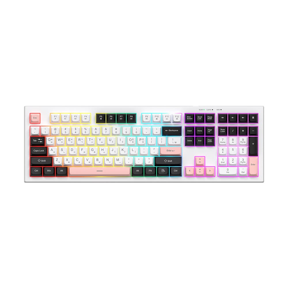 주식회사 엔에스엔테크(NSN TECH) 콕스 저소음 멤브레인 키보드 CMK108, 올리비아, 1개