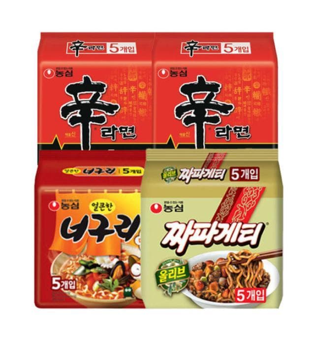 은컴퍼니 농심 신신너짜, 신라면 10봉 + 너구리 5봉 + 짜파게티 5봉, 20봉