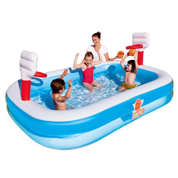 (주) 베스트웨이코리아 (Bestway Korea Co.,  Ltd.) 베스트웨이 바스켓볼 물놀이 풀장 BW54122, 혼합색상, 251x168x102cm, 1개