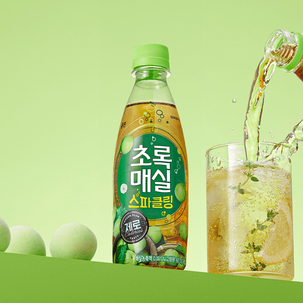 웅진식품 (주) 초록매실 스파클링 제로, 350ml, 40개