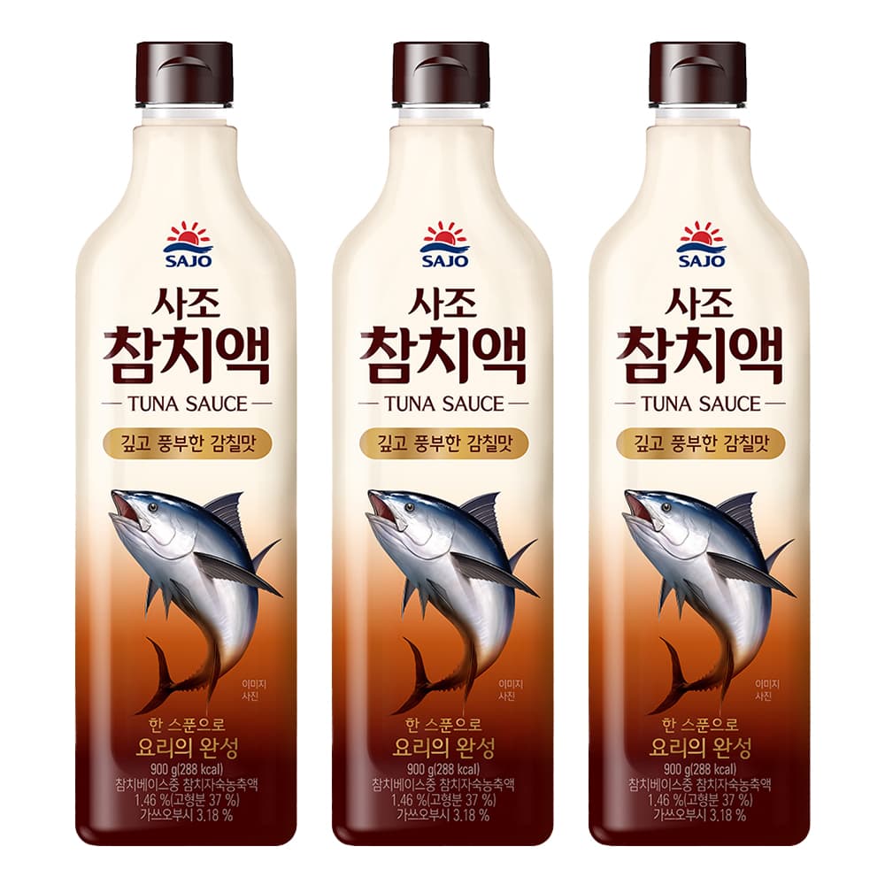 사조대림 사조 참치액, 900g, 3개
