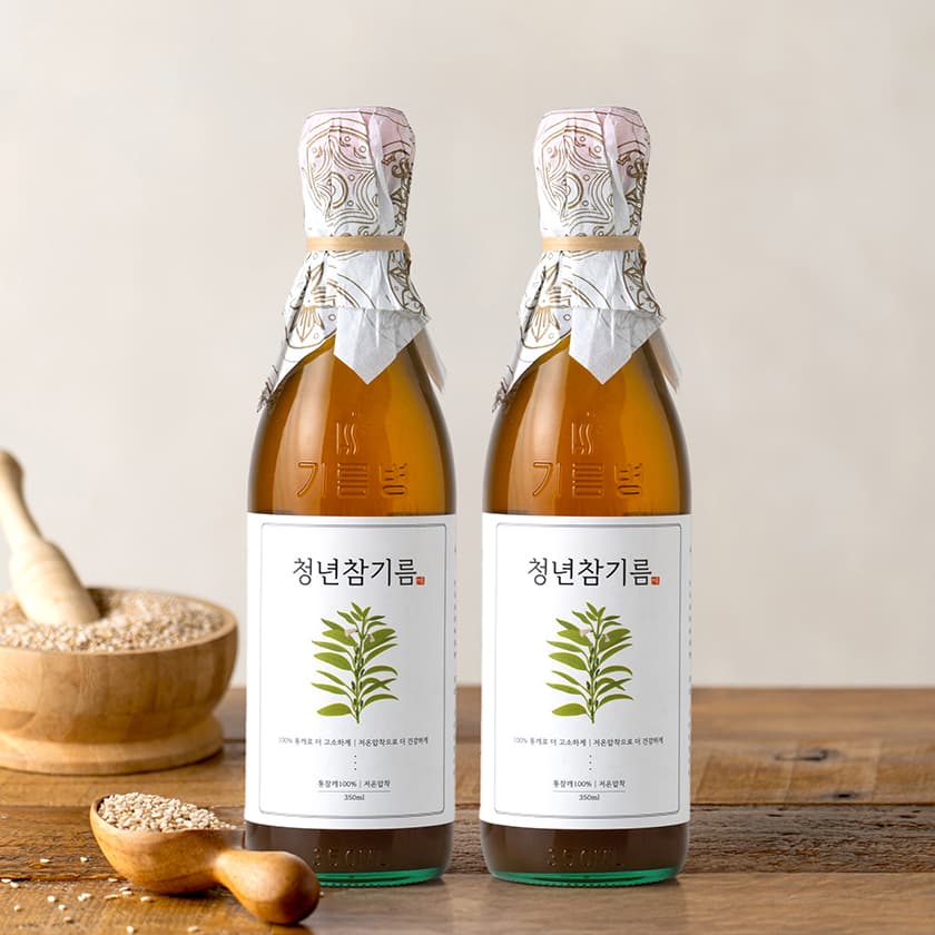 전라도청년 청년참기름, 350ml, 2개