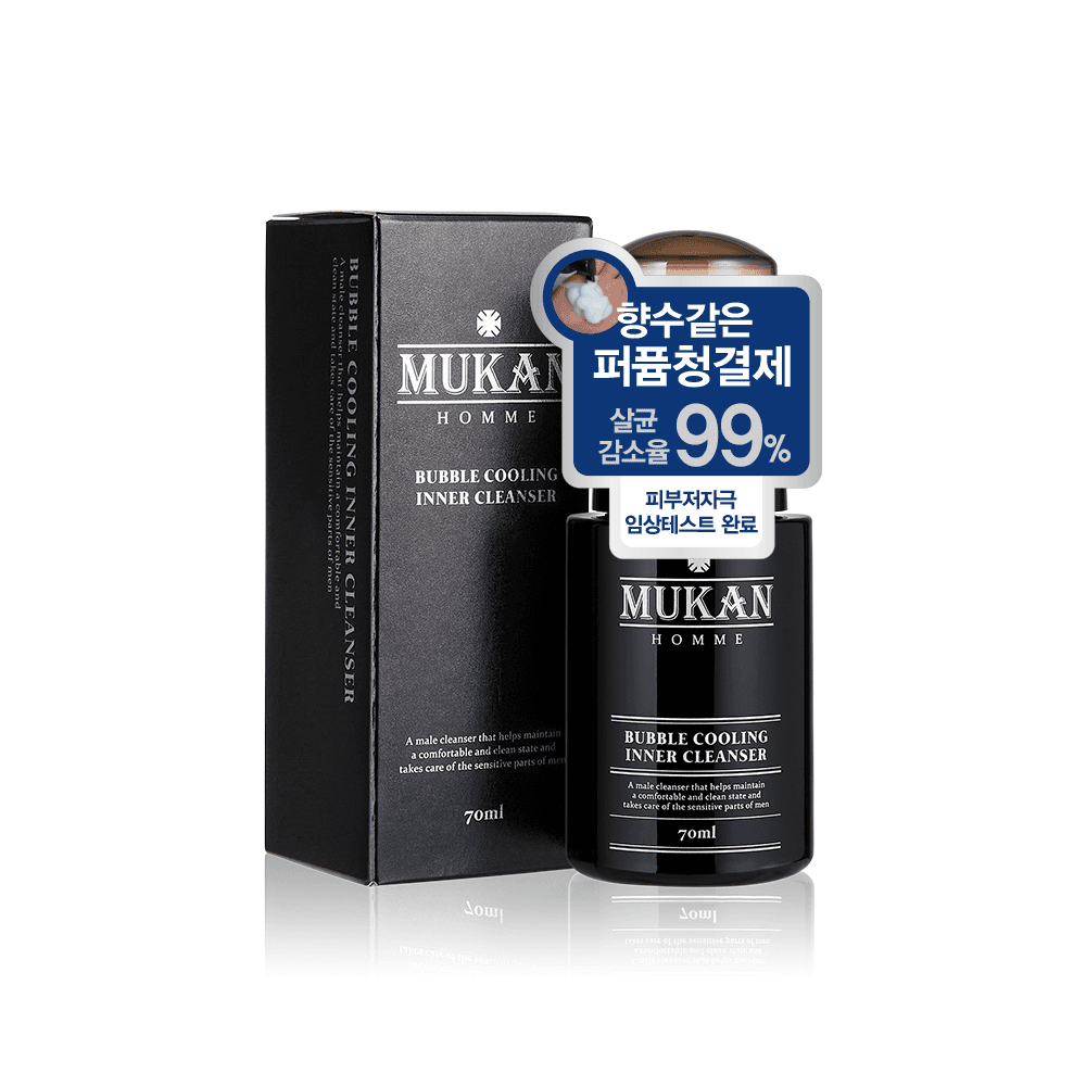 제이씨 (JC) 코퍼레이션 무칸 옴므 버블쿨링 남성청결제, 70ml, 1개