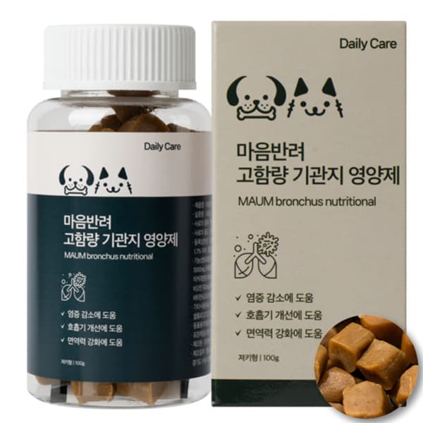마음반려몰 마음반려 고함량 기관지 영양제, 1통, 60개입