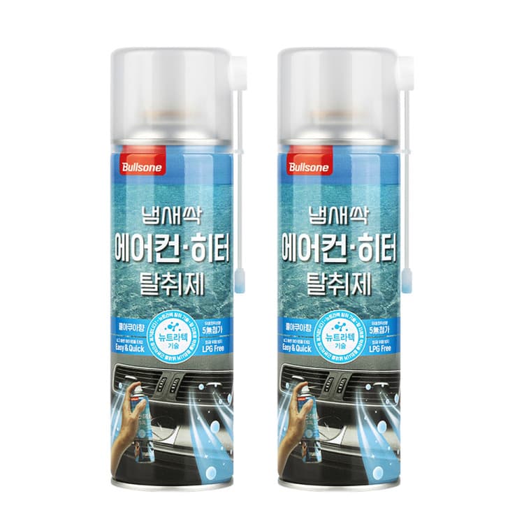 주식회사 제원씨엔에스 불스원 냄새싹 이지&퀵 에어컨 탈취제, 160g, 2개