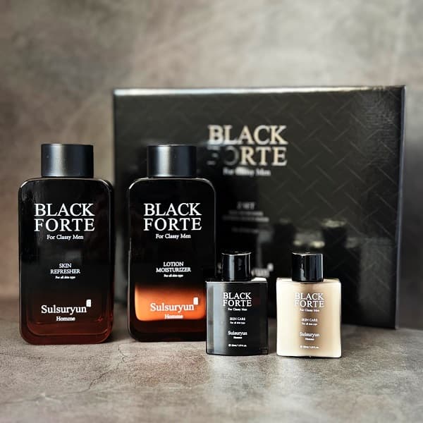 제이블리 설수련 블랙 포르테 옴므 2종세트, 스킨 리프레셔, 150ml, 1개 + 로션 모이스처라이저, 150ml, 1개 + 휴대용 스킨 리프레셔, 30ml, 1개 + 휴대용 로션 모이스처라이저, 30ml, 1개