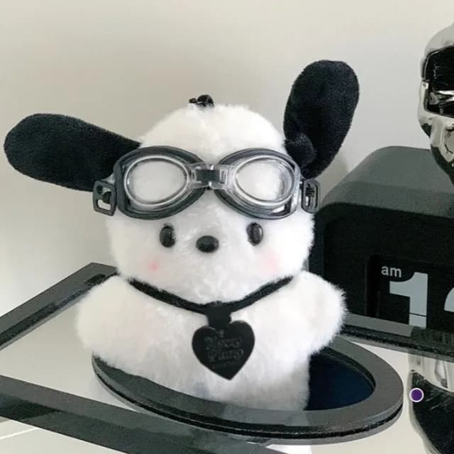 클로바스 CLOVAS 클로바스 강아지인형 키링 댕댕이 가방키링 키홀더 인형키링, 화이트, 1개, 10cm