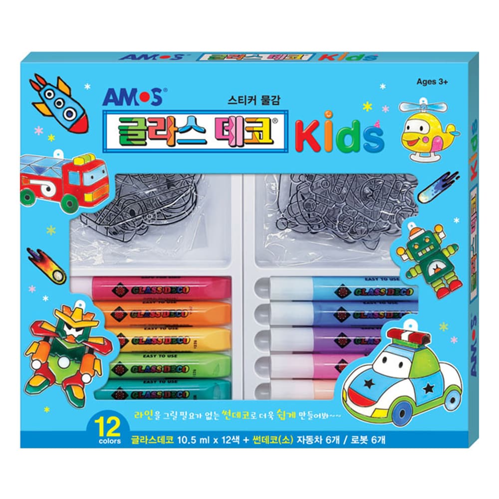 （주）아모스 아모스 글라스데코 키즈 2 블루, 12색, 1개