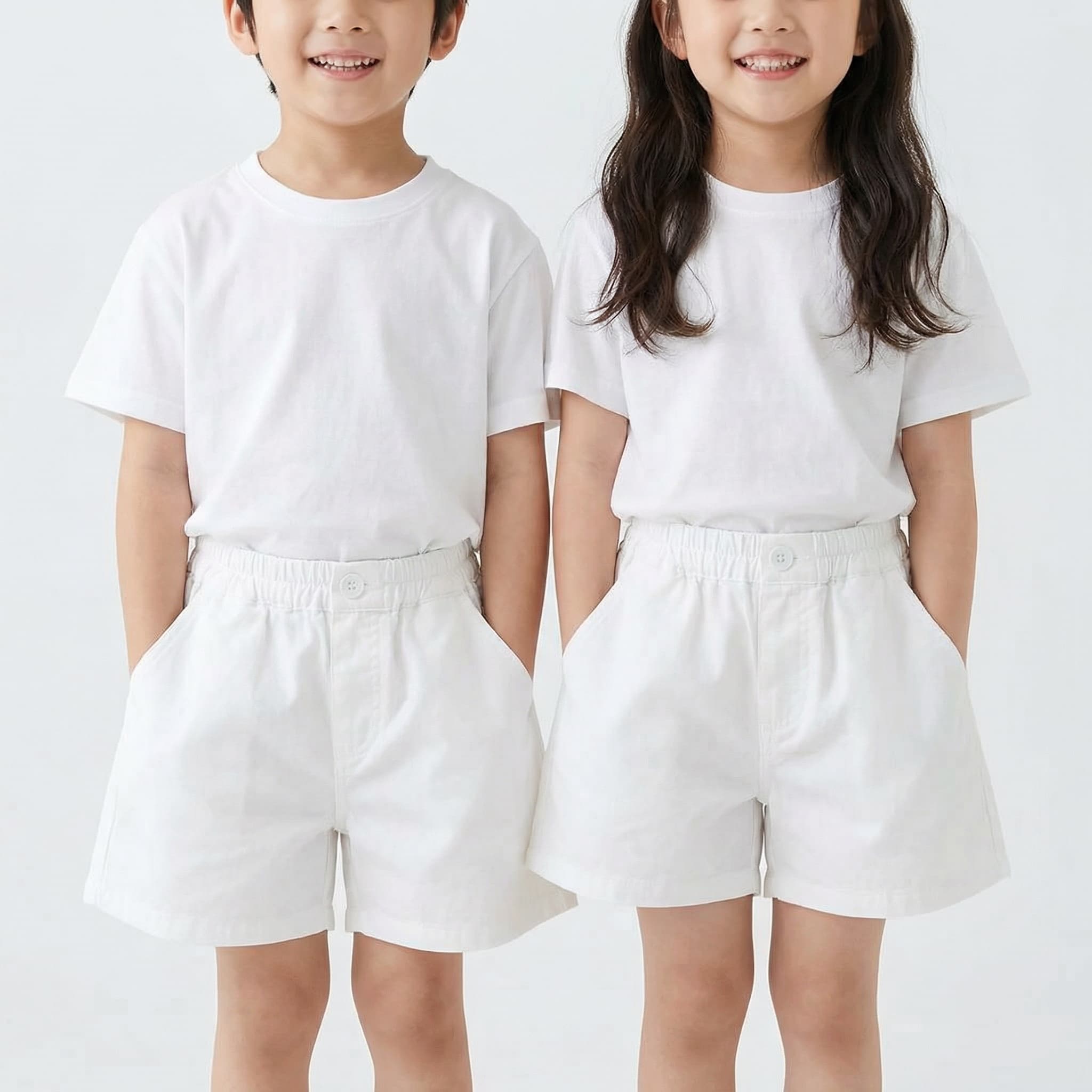 르아에뜨 르아에뜨 키즈 여름 밴딩 5부 데일리 면 반바지, 블랙, 130