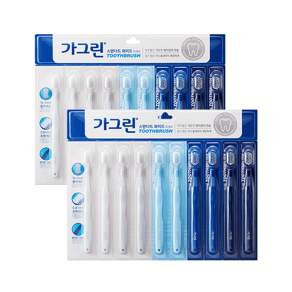 동아제약 (주) 서울지점 가그린 스탠다드 와이드 미세모 칫솔, 10개입, 1세트