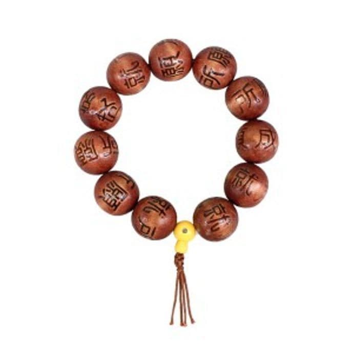 （주）한메소프트 염주 팔찌 향나무 염주 장식 불교 부적 팔찌 30mm, 1개