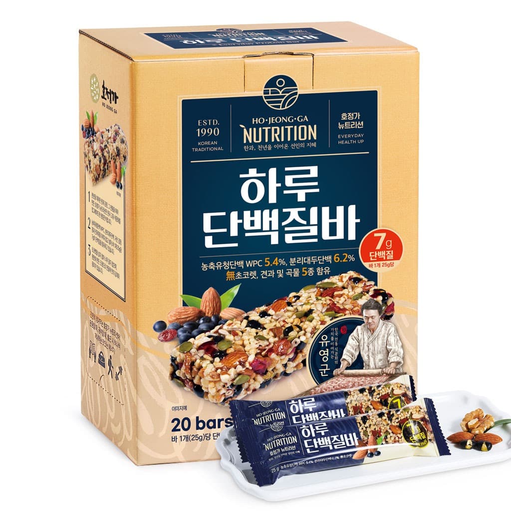 농업회사법인 호정식품(주) 호정가 하루단백질바, 25g, 20개, 1박스