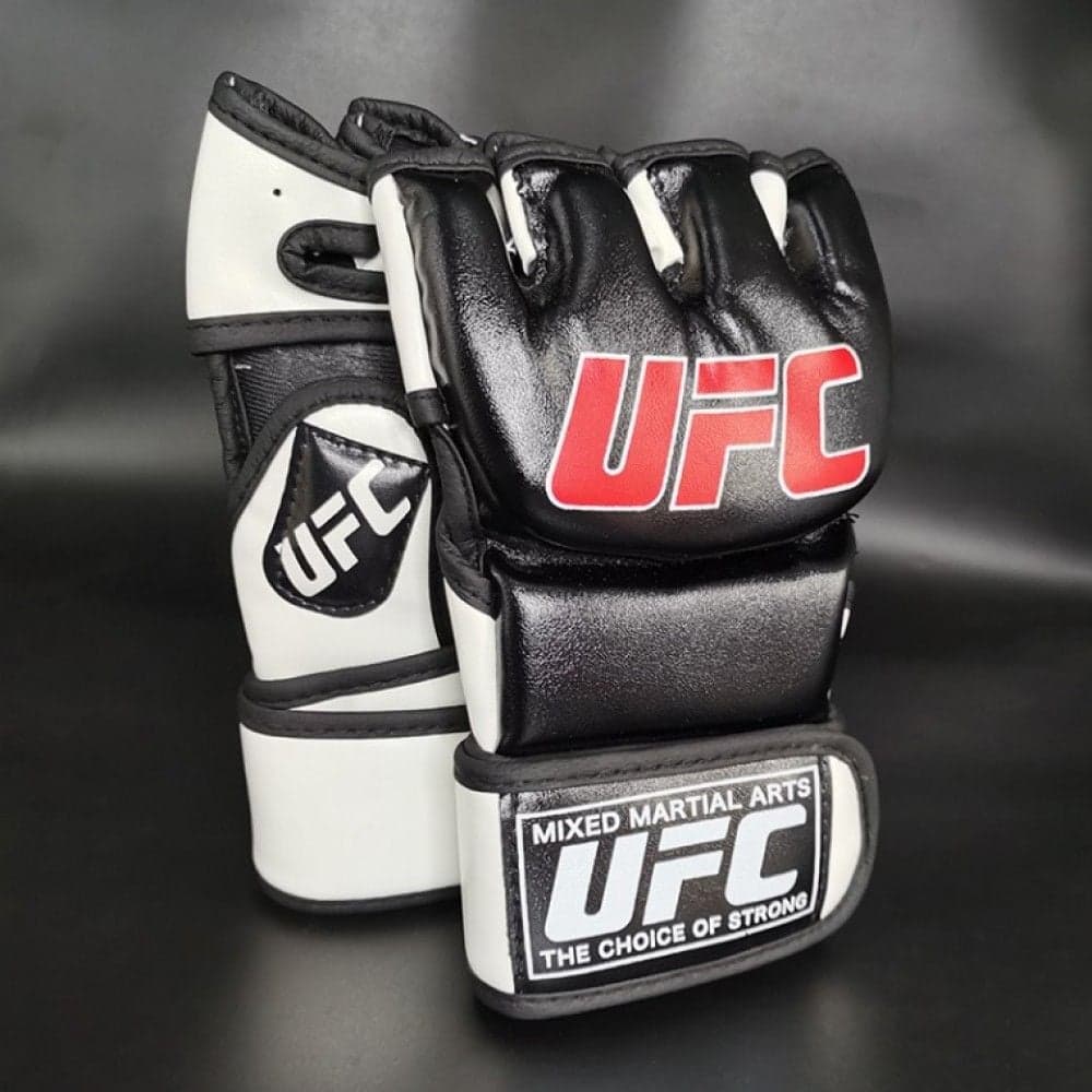 하이프리퀀시 UFC 격투용 오픈핑거 글러브 MMA 무에타이 권투 주짓수 복싱 장갑, 레드, 1개