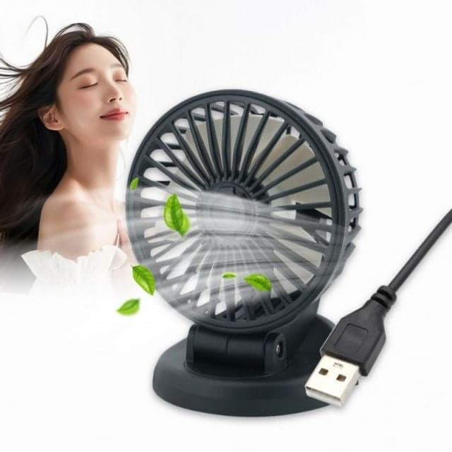 （주）한메소프트 리예 컵 홀더 거치 싱글 USB 선풍기, 블랙