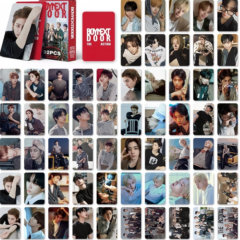레너드게임즈 보넥도 포카 92PCS 세트 보이넥스트도어 굿즈포토카드, RED, 92개