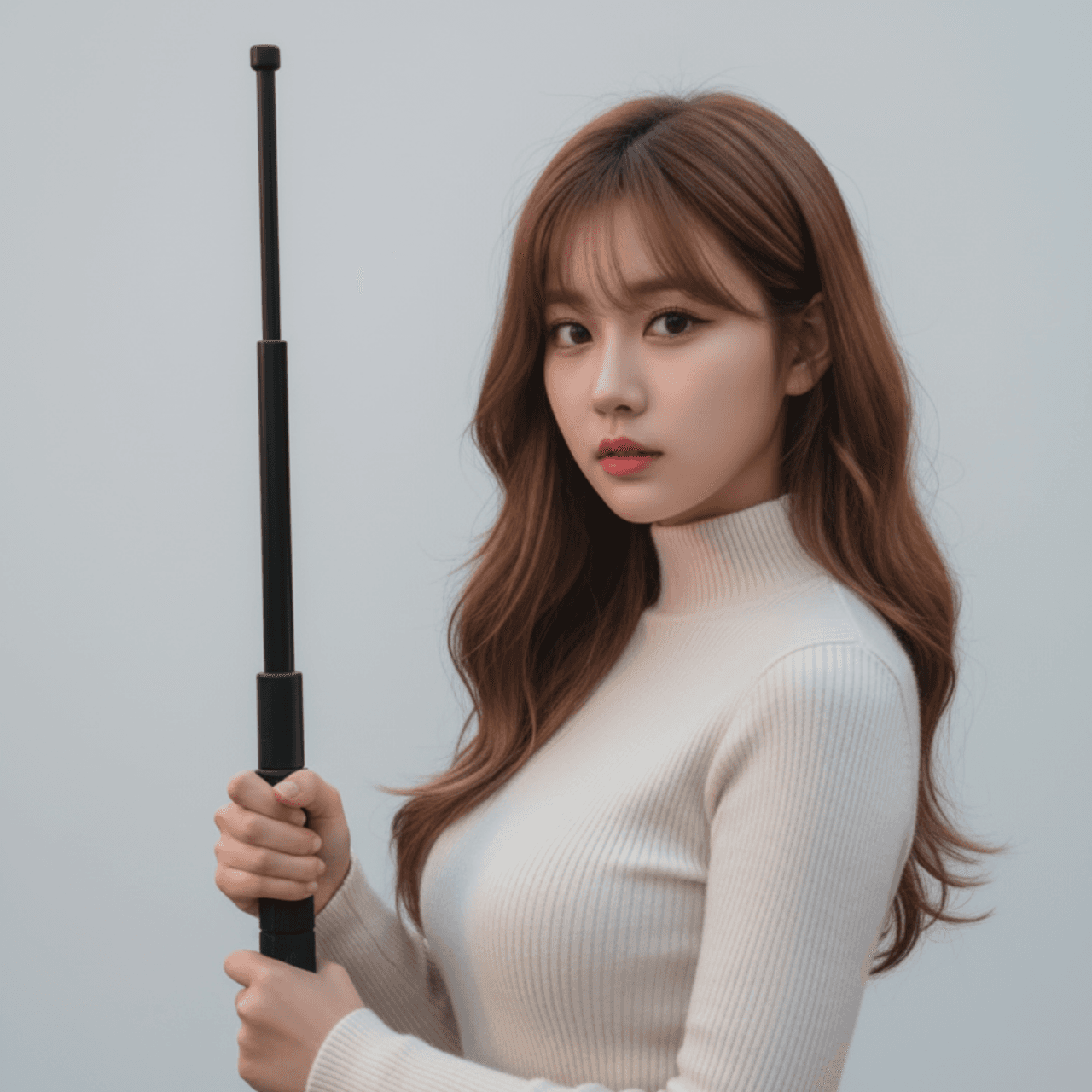 세이헬로컴퍼니 호신용 3단봉, 블랙, 260g, 55cm, 1개