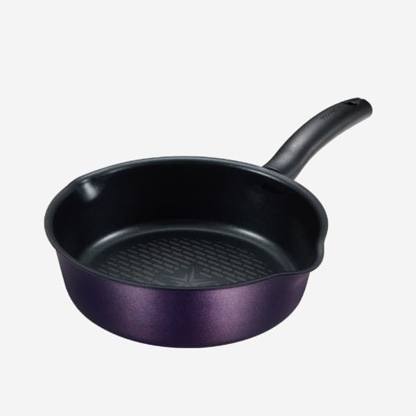 주식회사 에이치씨컴퍼니 (HC Company) 해피콜 레귤러쿡 다이아몬드 프라이팬, 퍼플, 22cm, 1개