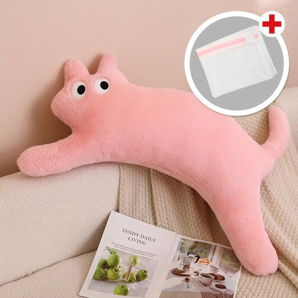 주식회사 제이엘넥사 힐끔 고양이 바디필로우, 핑크, 100cm