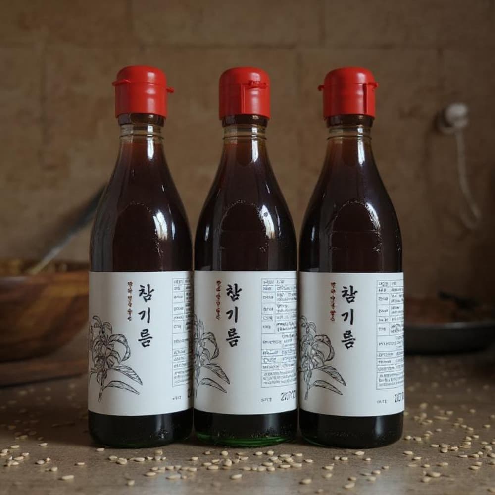 이진물산 향과 맛을 담은 참기름, 350ml, 3병