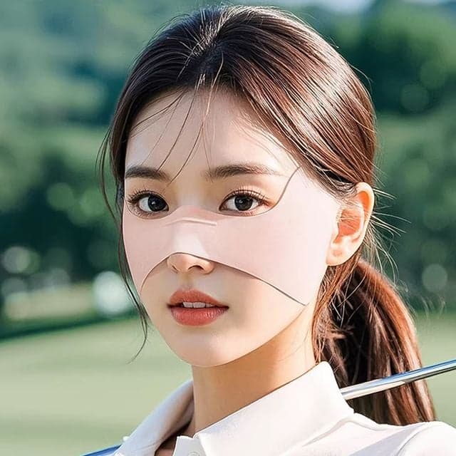 에스더블몰 나비날개 큐빅로고 하프 마스크, 블랙, 1개, FREE