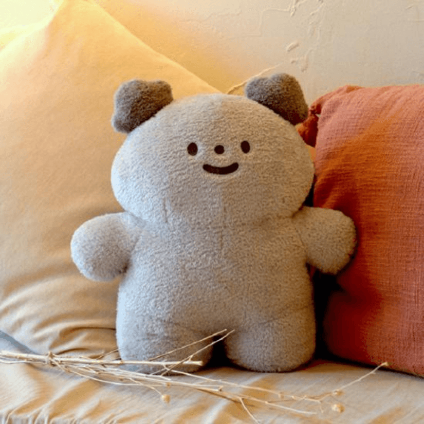 일도포장 뚜들리 퐁실퐁실 멈이 인형, 그레이, 35cm