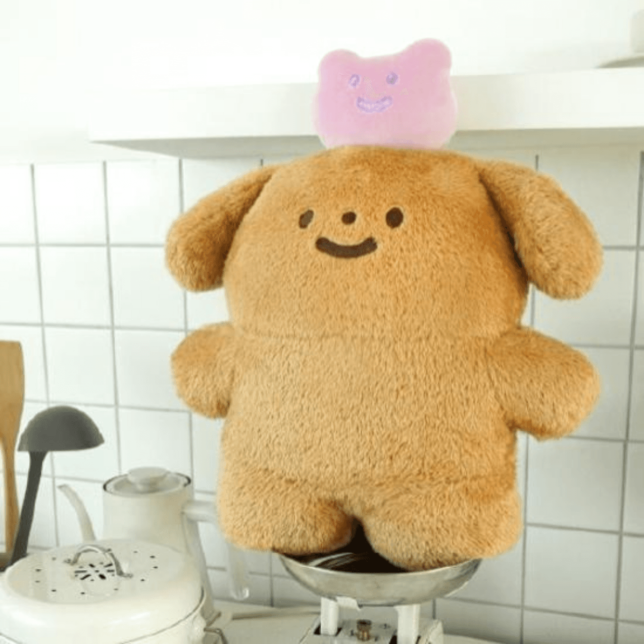 일도포장 뚜들리 귀여운 꼬순이 애착인형, 브라운, 35cm