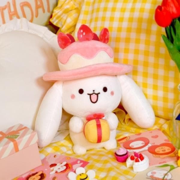 일도포장 망상리 토끼들 망붕이 생일축하 인형, 화이트, 1개, 23.5cm