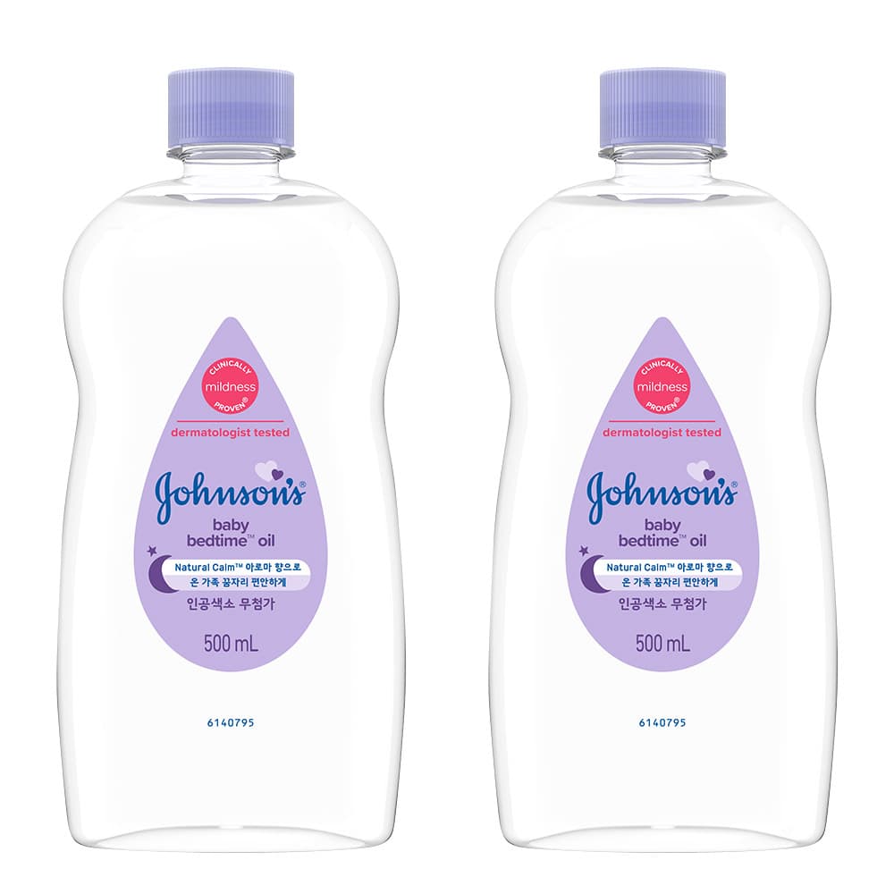 티씨에이코리아 존슨즈 베드타임 베이비오일, 500ml, 2개