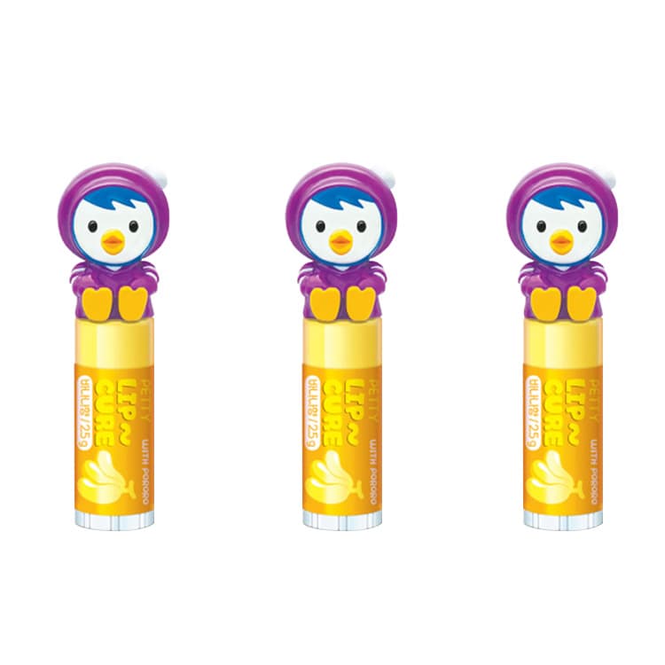 (주) 태양생활건강 케이엠제약 뽀로로 패티 크롱 루피 립큐어, 3개, 2.5g, 바닐라향
