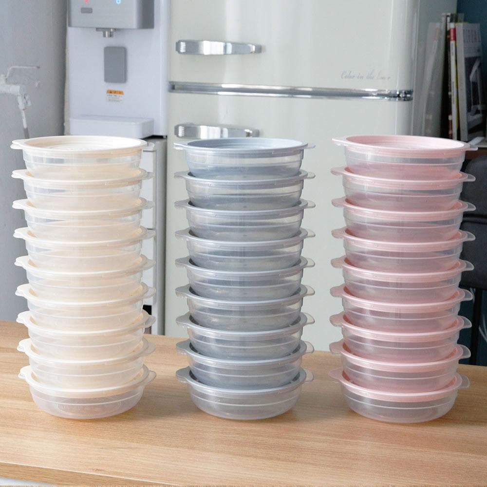 가쯔 심플쿡 냉동밥 전자레인지 용기, 라이트그레이, 400ml, 24개