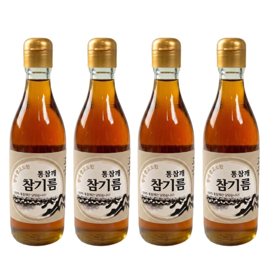 이장네 식품 고궁 통참깨 참기름, 350ml, 4개