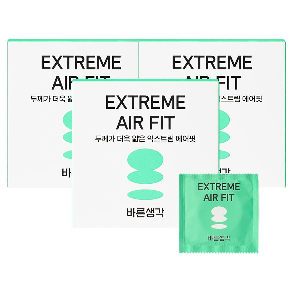 주식회사 토리모 바른생각 익스트림 에어핏 콘돔, 3매입, 3개