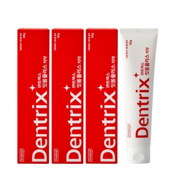 네이쳐클로버 동국제약 덴트릭스 잇몸플러스 치약, 160g, 3개